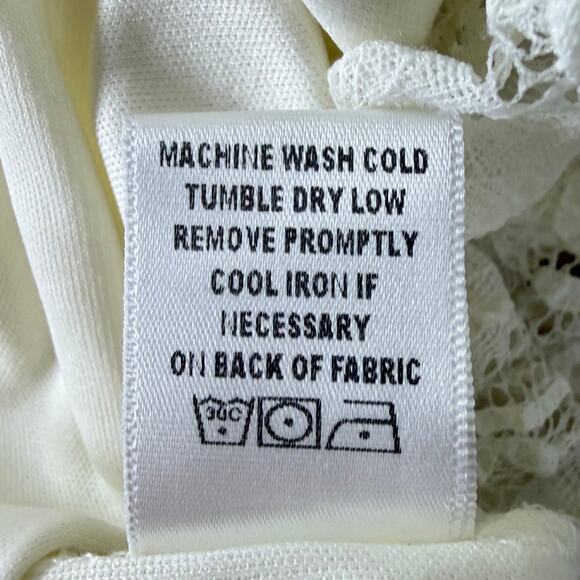 90s Y2k Cream Lace Slip Dress Romantic Coquette Dolly Cottage Mori Kei Morute M - Picture 7 of 8